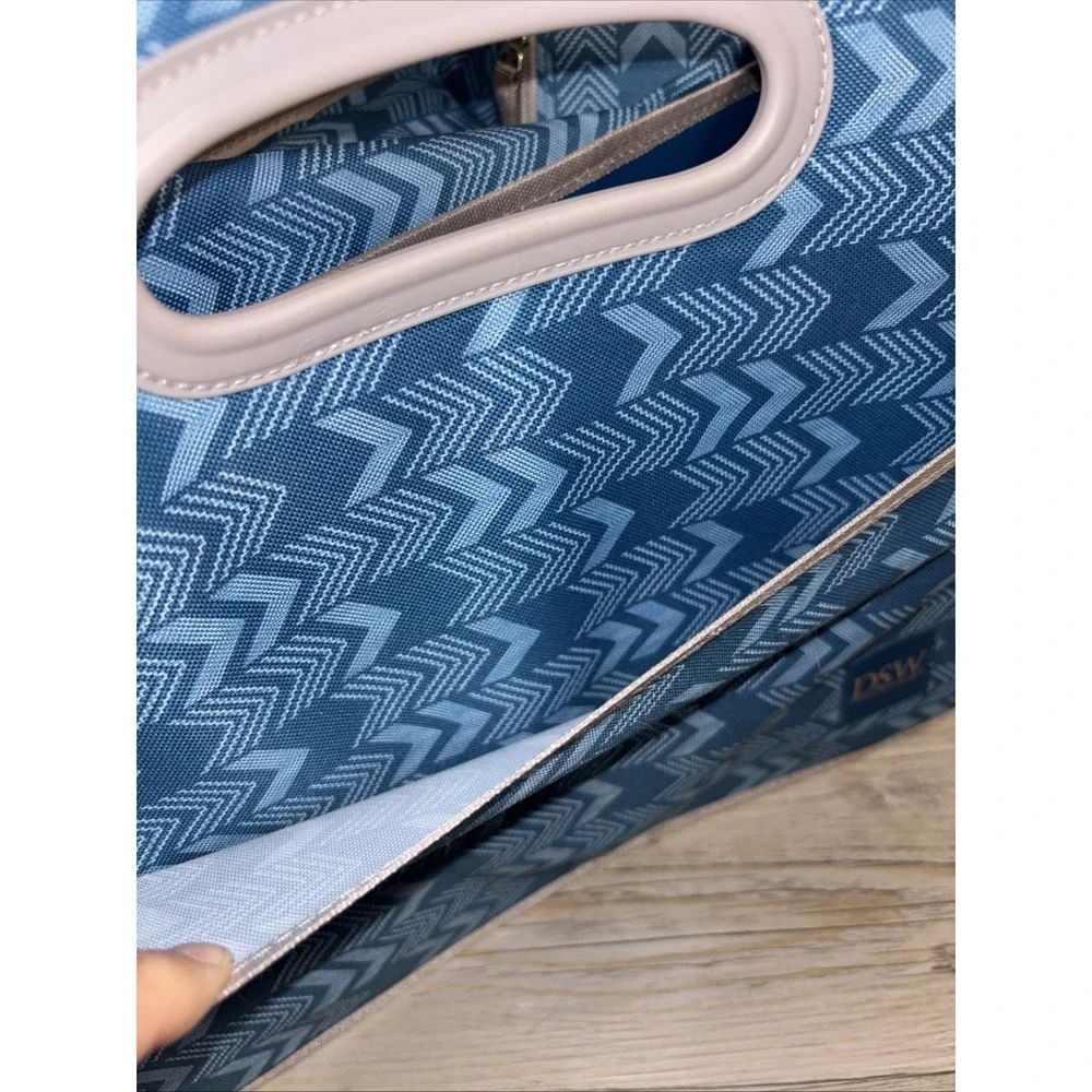 DSW Car SUV trunk Organizer Blue Chevron Cooler